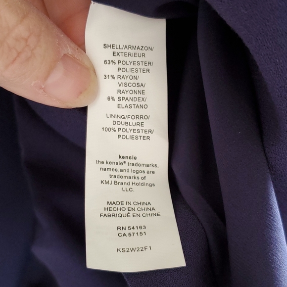 Kensie Farina Blazer 2X Royal Blue Ruffle Sleeve - Picture 6 of 7